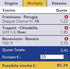 scommesse pronte Serie b 2016-10-01