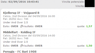 Scommessa vincente 04-09-16