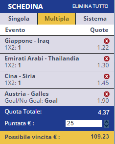 scommesse pronte di oggi 2016-10-06