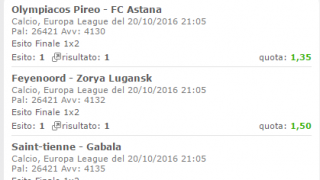 Scommesse vincenti 20-10-16