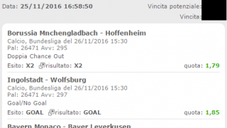 Scommesse vincenti 26-11-16