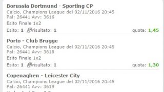 Scommesse vincenti 02-11-16