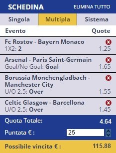 scommesse pronte Champions League 2016-11-23