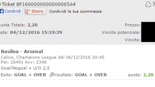 Scommesse vincenti 06-12-16