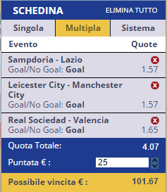 scommesse pronte di oggi 2016-12-10