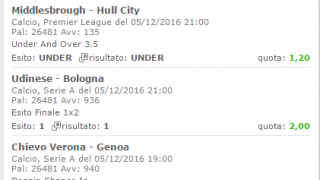 Scommessa vincente 05-12-16