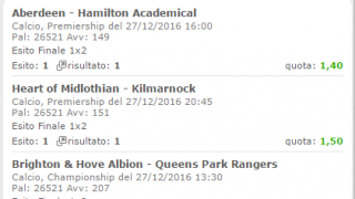 Scommessa vincente 27-12-16