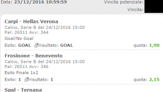 Scommesse vincenti 24-12-16