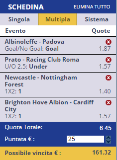 scommesse pronte di oggi 2016-12-30