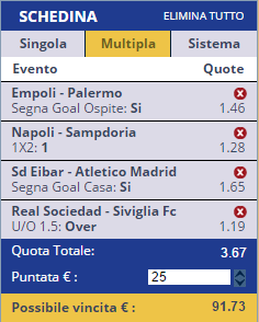 scommesse pronte di oggi 2017-01-07