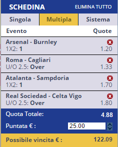 scommesse pronte di oggi 2017-01-22