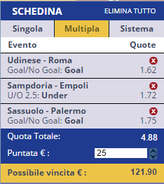 scommesse pronte Serie a 2017-01-15