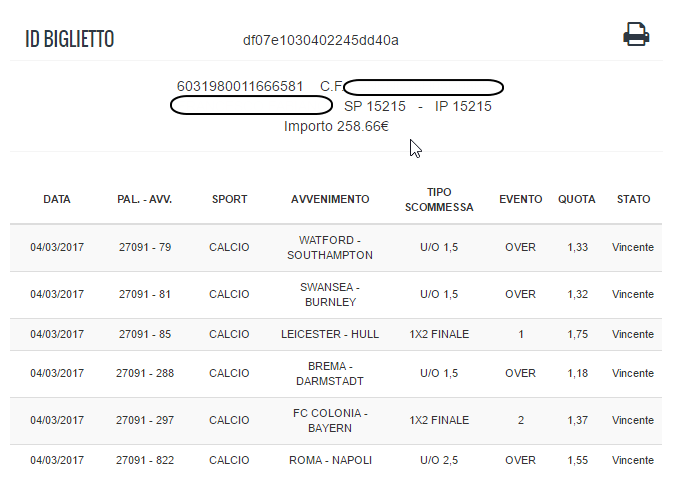 cbolla vinente sabato