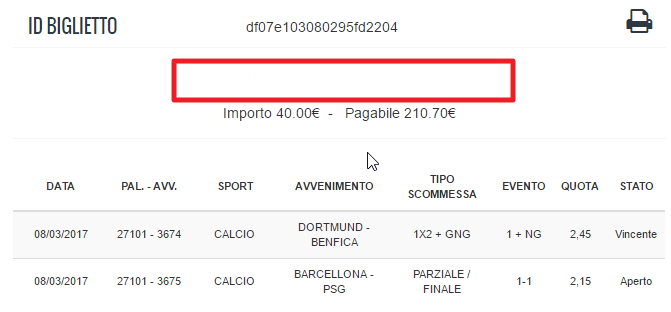 doppia champions mercoledì vincente