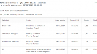 Scommesse vincenti 04-02-17