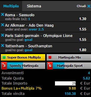 scommesse pronte di oggi 2017-03-19