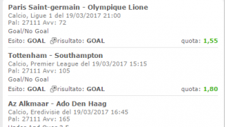 Scommesse vincenti 19-03-17