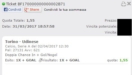combo vincente torino-udinese