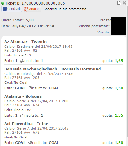 multipla mista vincente