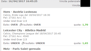 Scommesse vincenti 18-04-17