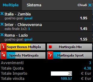 scommesse pronte di oggi 2017-06-05