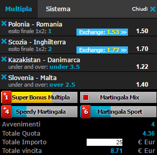 scommesse pronte di oggi 2017-06-10