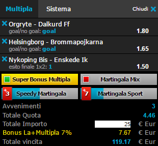 scommesse pronte di oggi 2017-06-12