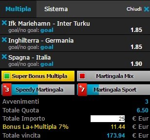 scommesse pronte di oggi 2017-06-27