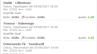 Scommesse vincenti 03-06-17