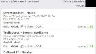 Scommesse vincenti 26-06-17