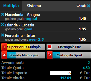 scommesse pronte di oggi 2017-06-11