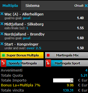 scommesse pronte di oggi 2017-07-23