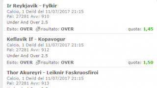 Scommessa vincente 11-07-17