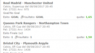 Scommesse vincenti 08-08-17