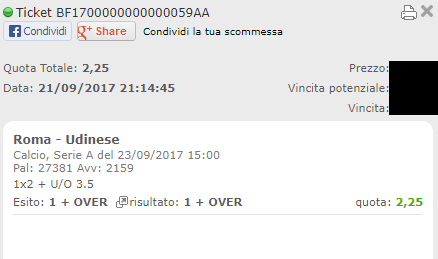combo vincente roma-udinese