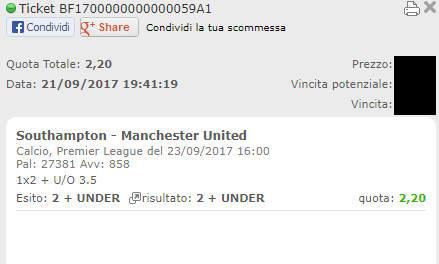 combo vincente southampton-manchester united