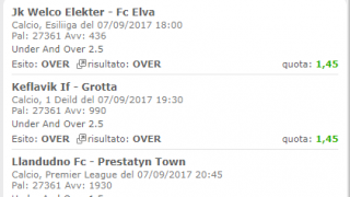 Scommesse vincenti 07-09-17