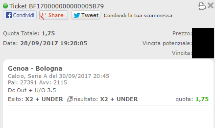 combo vincente genoa-bologna