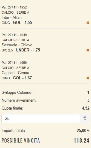 scommesse pronte Serie a 2017-10-15