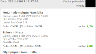 Scommesse vincenti 29-11-17