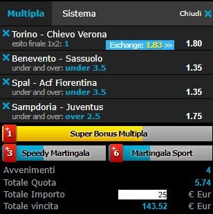 scommesse pronte Serie a 2017-11-19