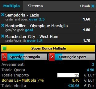 scommesse pronte di oggi 2017-12-03