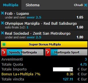 scommesse pronte Europa League 2017-12-07