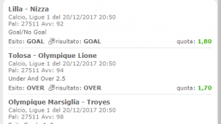 Scommesse vincenti 20-12-17