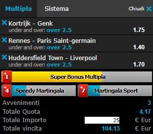 scommesse pronte di oggi 2018-01-30