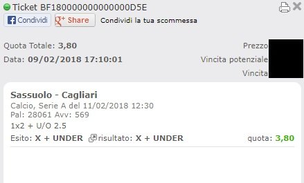 combo vincente sassuolo-cagliari