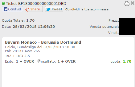 combo vincente bayern monaco-dortmund