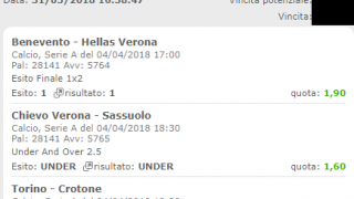 Scommesse vincenti 04-04-18 Scommesse vincenti 04-04-18