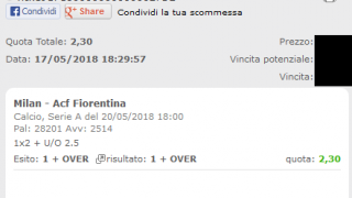 Scommesse vincenti 20-05-18