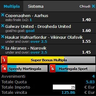 scommesse pronte di oggi 2018-05-25